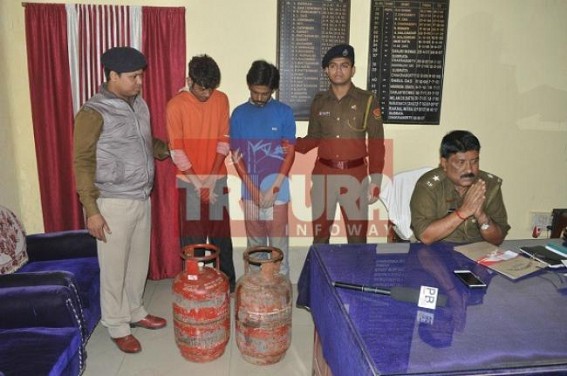 Police booked Cooking Gas Cylinder robbers in Agartala